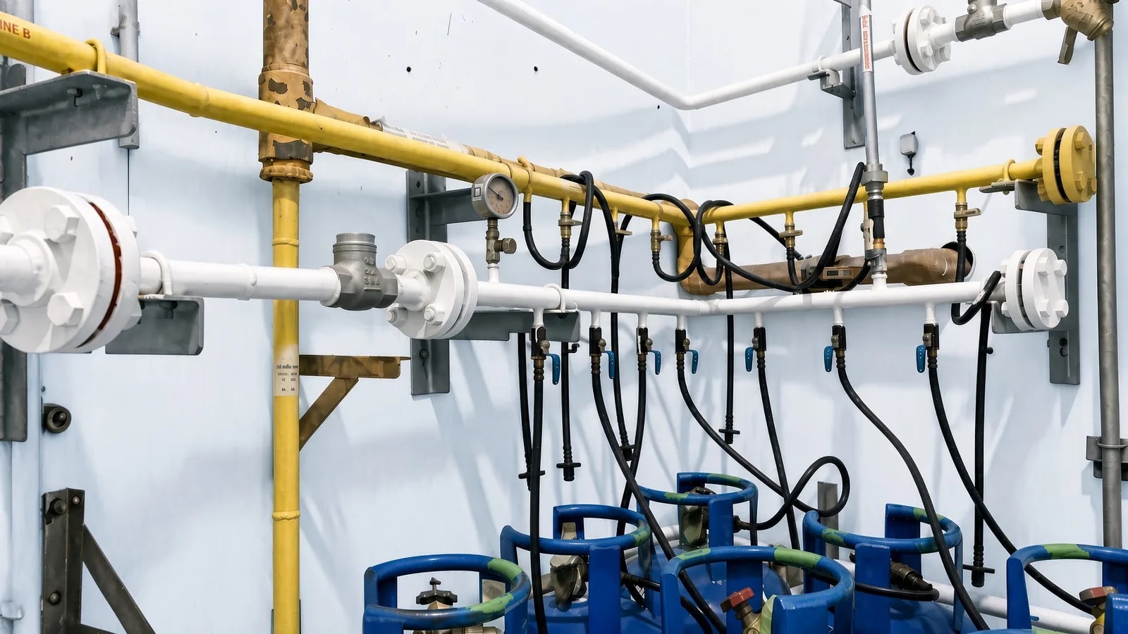 Piping and equipment connections at Caravelle Hotel