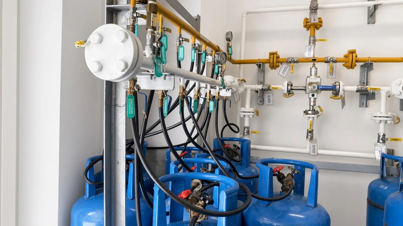 Cylinder room and valve assembly at Hilton Saigon