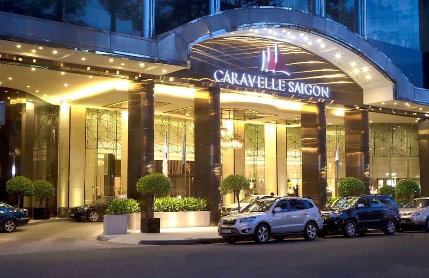 Entrance of Caravelle Saigon hotel