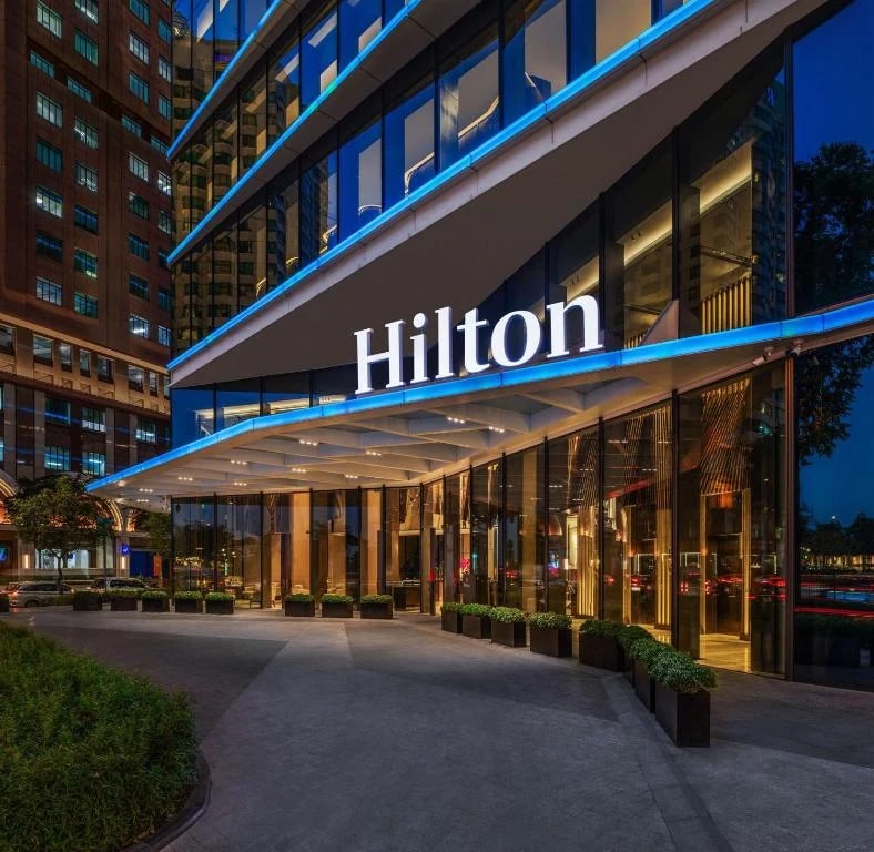 Entrance of Hilton Saigon hotel